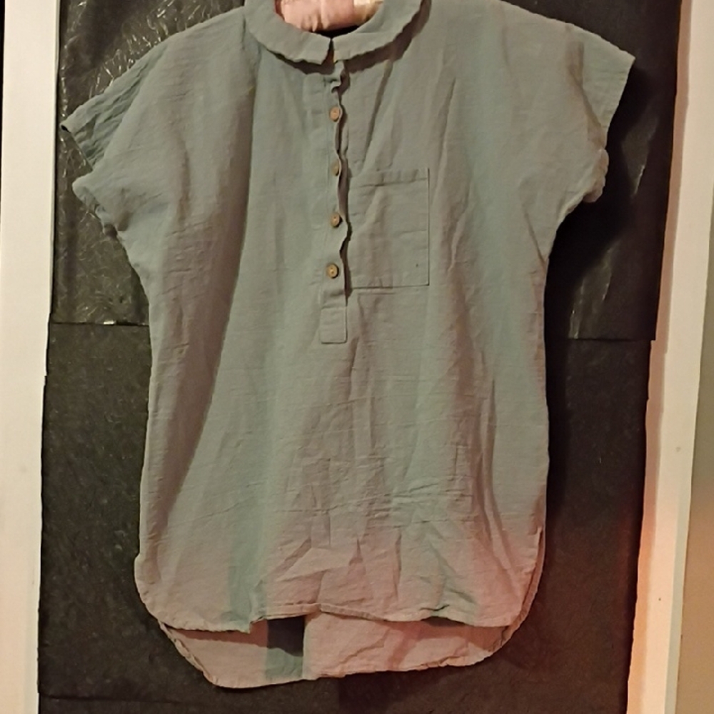 Slow Fashion Custom Made Moss Green Top